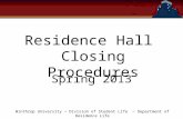Winthrop University Closing Procedures