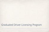 Graduated driver liscensing program