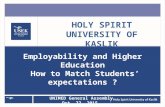 Employability and Higher Education. How to Match Students’ expectations ?