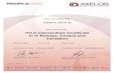 ITIL Intermediate RCV e-Cert