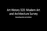 Art History 320: Researching Artists and Architects