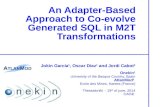 CAiSE 2014 An adapter-based approach for M2T transformations