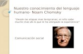 Nuestro conocimiento del lenguaje humano - Noam Chomsky