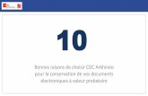 10 bonnes raisons de choisir CDC Arkhineo