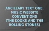 Ancillary Text One: Music Website Conventions