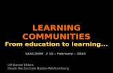 Learning Communities: from Educaion to Learning