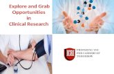 Opportunities  in  Clinical Research
