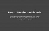 React JS for the mobile web
