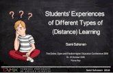 Students experiences of different types of distance learning