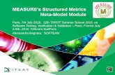 MEASURE’s Structured Metrics Meta-Model Module at TAROT 2016