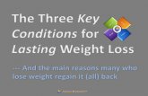 The three key conditions for lasting weight loss