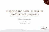 Blogging and social media for professional purposes (2014)
