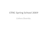 Spring school ETRC 2009