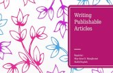 Writing publishable articles
