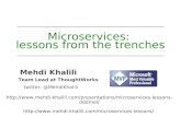 Microservices lessons from trenches