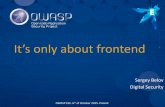 OWASP EEE (Krakow) - It's only about frontend