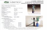 CS Unitec Core Drills: 3 Speed Pneumatic
