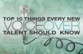 Top 10 Things Every New Voice Talent Should Know