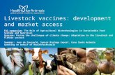 Livestock vaccines: Development and market access