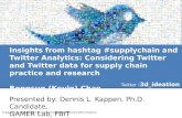 #supplychain and Twitter Analytics