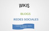 Wikis, blogs, redes sociales