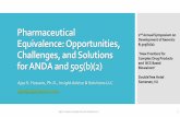 Keynote New Frontiers for Complex Drug Products and  BCS based Biowaivers
