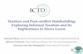 Taxation and Post-conflict Statebuilding:Exploring Informal Taxation in Sierra Leone