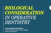 Biological consideration in Operative Dentistry