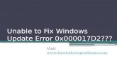 Fix windows update error 0x000017 d2