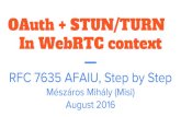 OAuth and STUN, TURN  in WebRTC context RFC7635