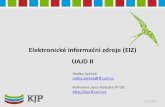 Elektronické informační zdroje UAJD II