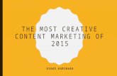 The most creative content marketing of 2015