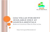Goa villas for rent available only at goavillarentals