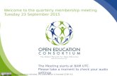 Quarterly Membership Meeting Sept 23 2015