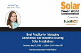 Best Practices for Managing Commercial and Industrial Rooftop Solar Installations