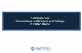 Discussions: Subscriptions, Notifications, and Settings in Falcon Online