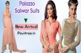 Long straight cut salwar kameez with palazzo pants