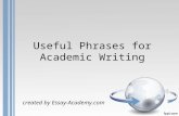 Useful phrases for academic writing