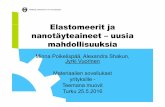 Elastomeerit ja nanotäyteaineet Turku Materials seminar 25 May 2016