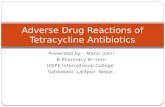 Adverse drug reactions of tetracycline antibiotics