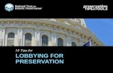 10 Tips for Lobbying for Preservation