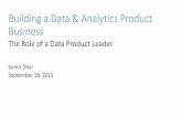 Building a Data & Analytics Product Business