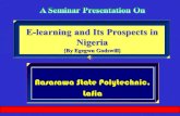 E-learning and its prospects in Nigeria Institutions