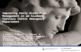 Improving early acute pain management in an academic tertiary centre emergency department st. michael's hospital