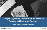Digital Summit CLT Forget keywords produce content to grow your business