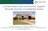 Conservation and community support through tourism in protected areas