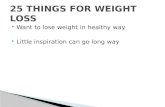 25 Things to Lose Weight