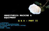 Anesthesia machine and equipment -Q & A -Part II