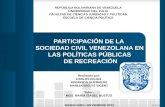 Participación de la sociedad civil venezolana en las políticas públicas de recreación