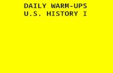 U.S. I Daily warm ups